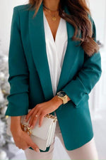 Nikkimoda Lapel Open Front Work Office Blazer