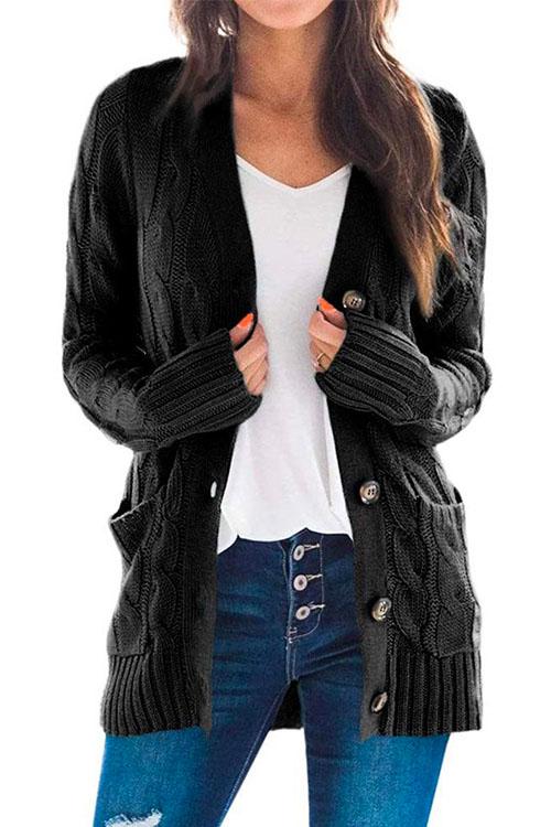 Nikkimoda Button Down Chunky Outwear with Pockets