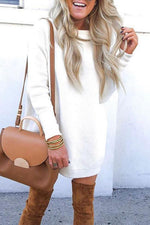 Nikkimoda Elisa Turtleneck Long Sleeve Knitting Dress