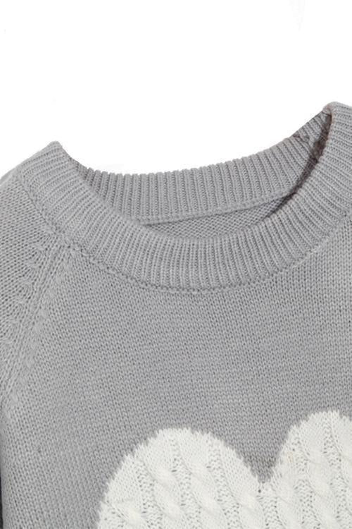 NM Chic Women Love Heart Knitting Sweaters