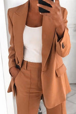 Nikkimoda Lapel One Button Solid Slim Blazer
