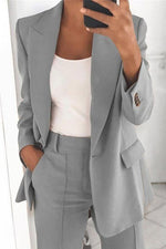 Nikkimoda Lapel One Button Solid Slim Blazer