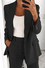 Nikkimoda Lapel One Button Solid Slim Blazer