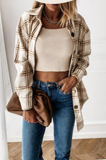 Nikkimoda Classic Button Down Boyfriend Plaid Shirts