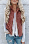 Nikkimoda Caitlin Fleece Solid Zipper Waistcoat