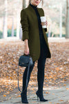 Nikkimoda Ellen Stand Collar Open Front Coat