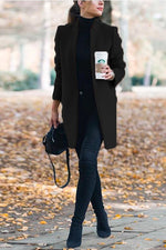 Nikkimoda Ellen Stand Collar Open Front Coat