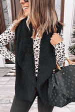 Nikkimoda Open Front Faux Fur Fleece Jacket Vest