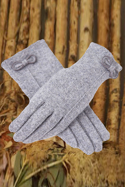 Nikkimoda Touchscreen Winter Gloves with Bowknot