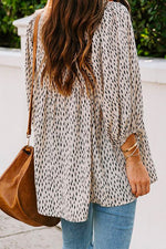 Nikkimoda V Neck Printed Swing Chiffon Tops