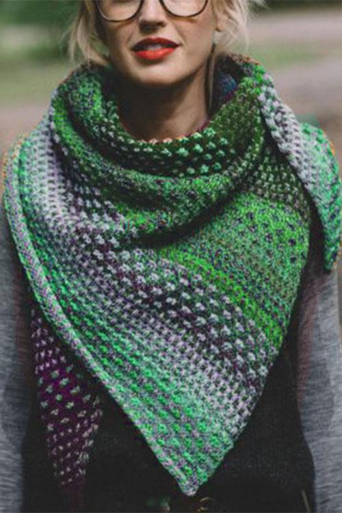 Nikkimoda Rainbow Knitting Shawl Scarf