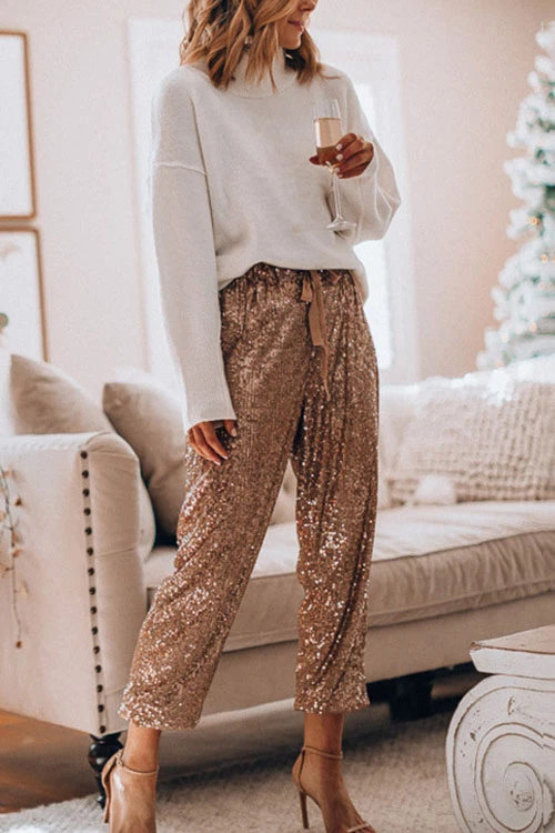 Nikkimoda Stylish Party Sequin Pants